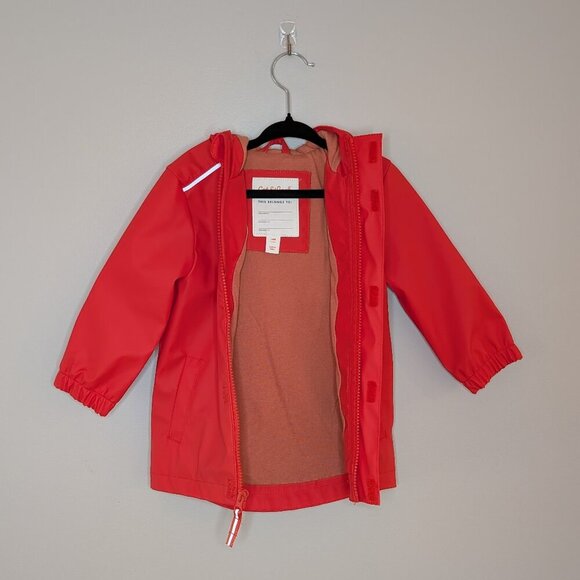 💚 2 for 20 💚 Cat & Jack Reflective Orange Raincoat - Picture 3 of 5